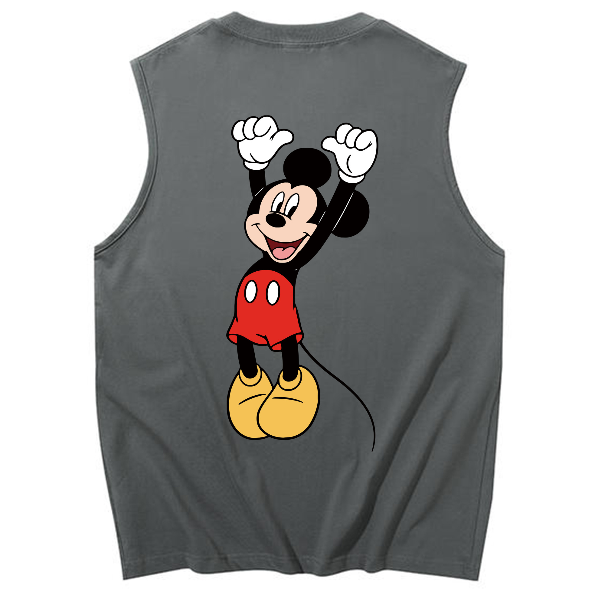 ミッキーマウス Mickey Mouse コットン100％タンクトップ（背面プリント）